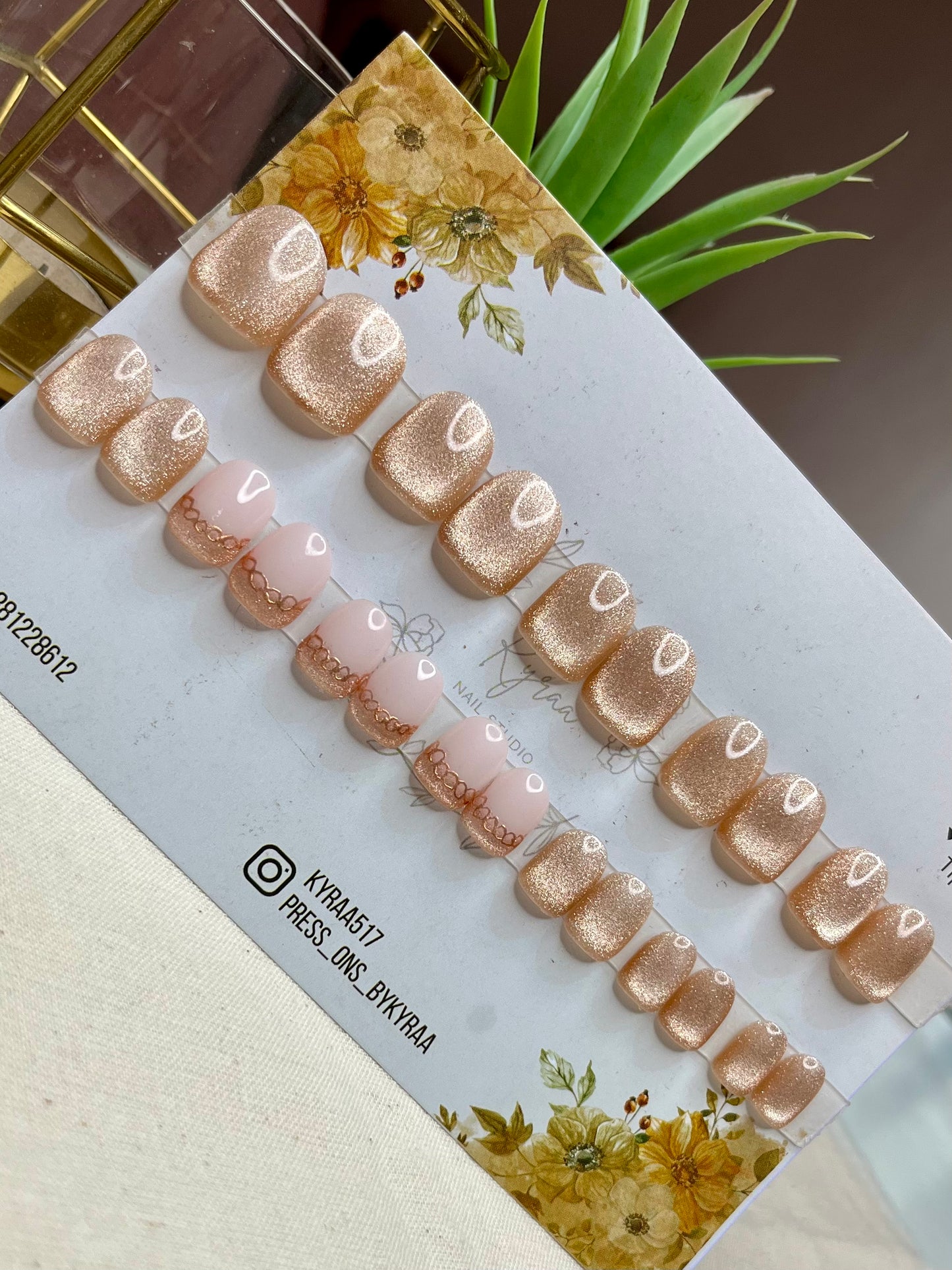 Nude Glossy Press-On Nails