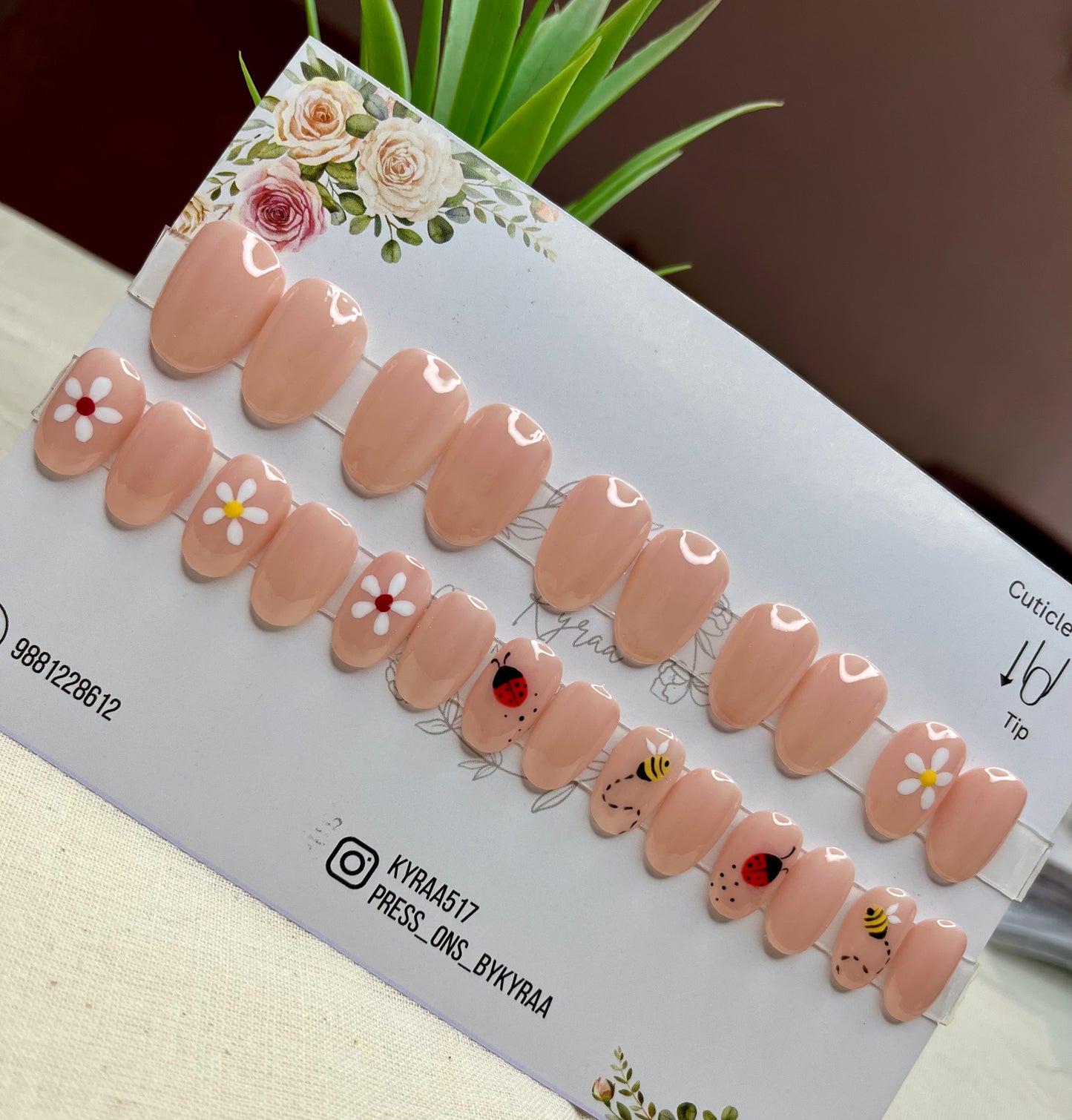 Nude Glossy Press-On Nails