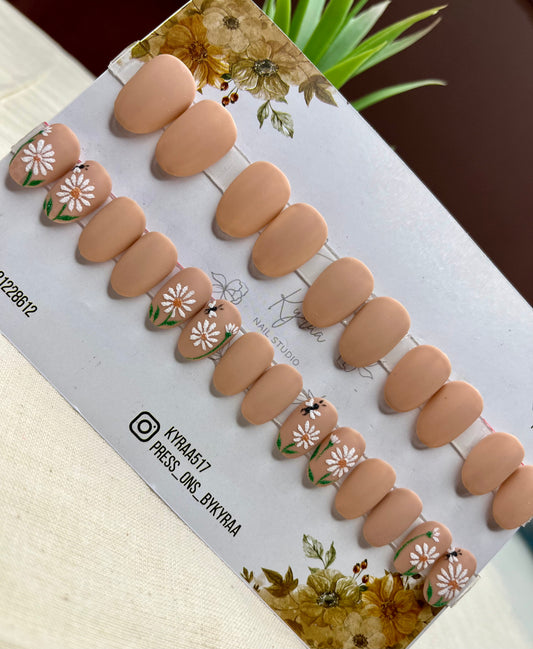 Nude Glossy Press-On Nails