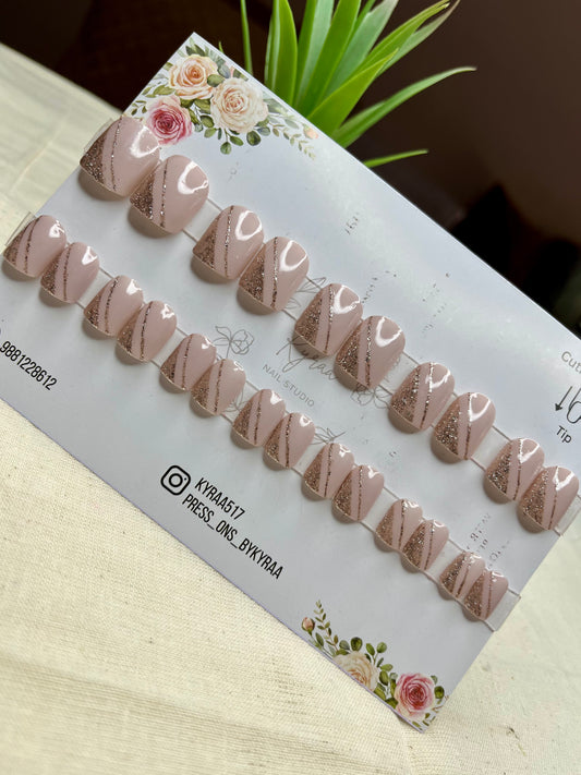Nude Glossy Press-On Nails