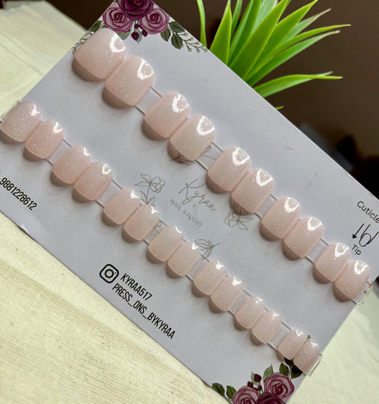 Nude Glossy Press-On Nails