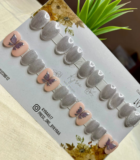 Nude Glossy Press-On Nails