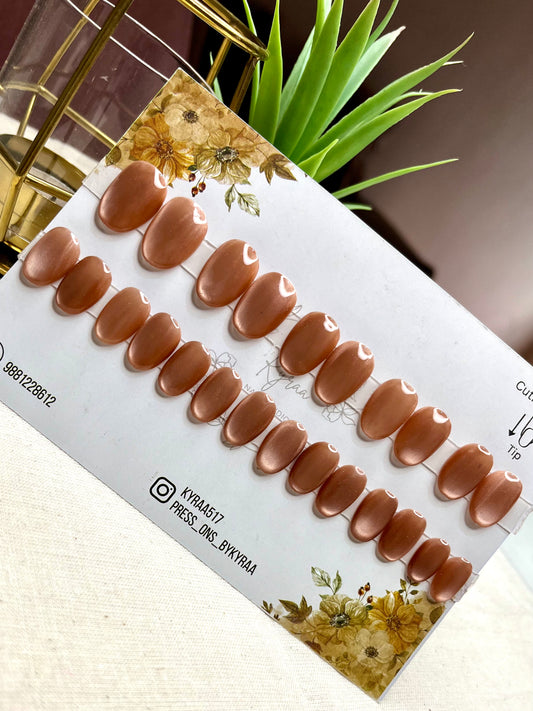Nude Glossy Press-On Nails