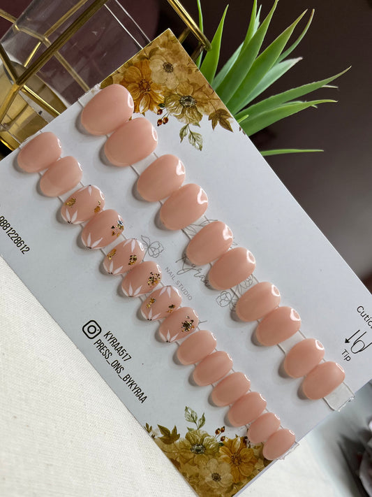 Nude Glossy Press-On Nails