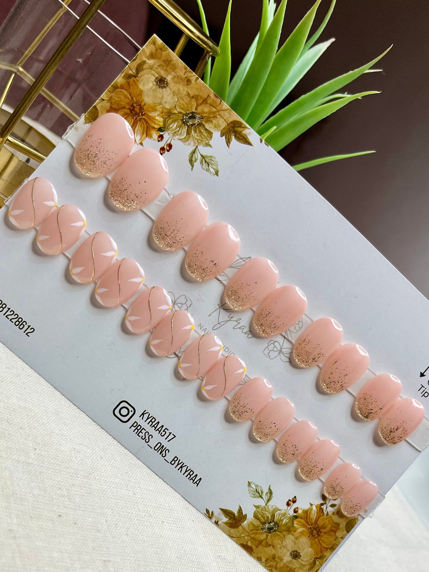 Nude Glossy Press-On Nails