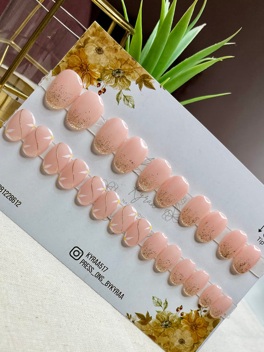Nude Glossy Press-On Nails
