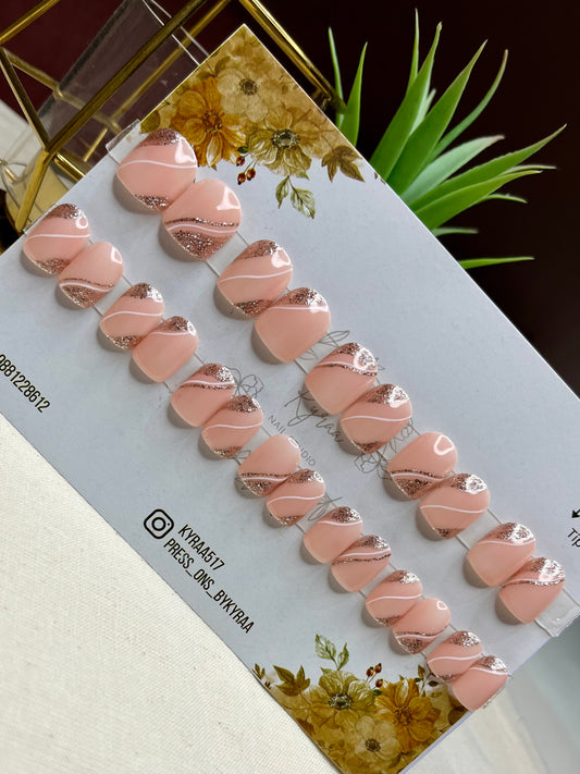 Nude Glossy Press-On Nails