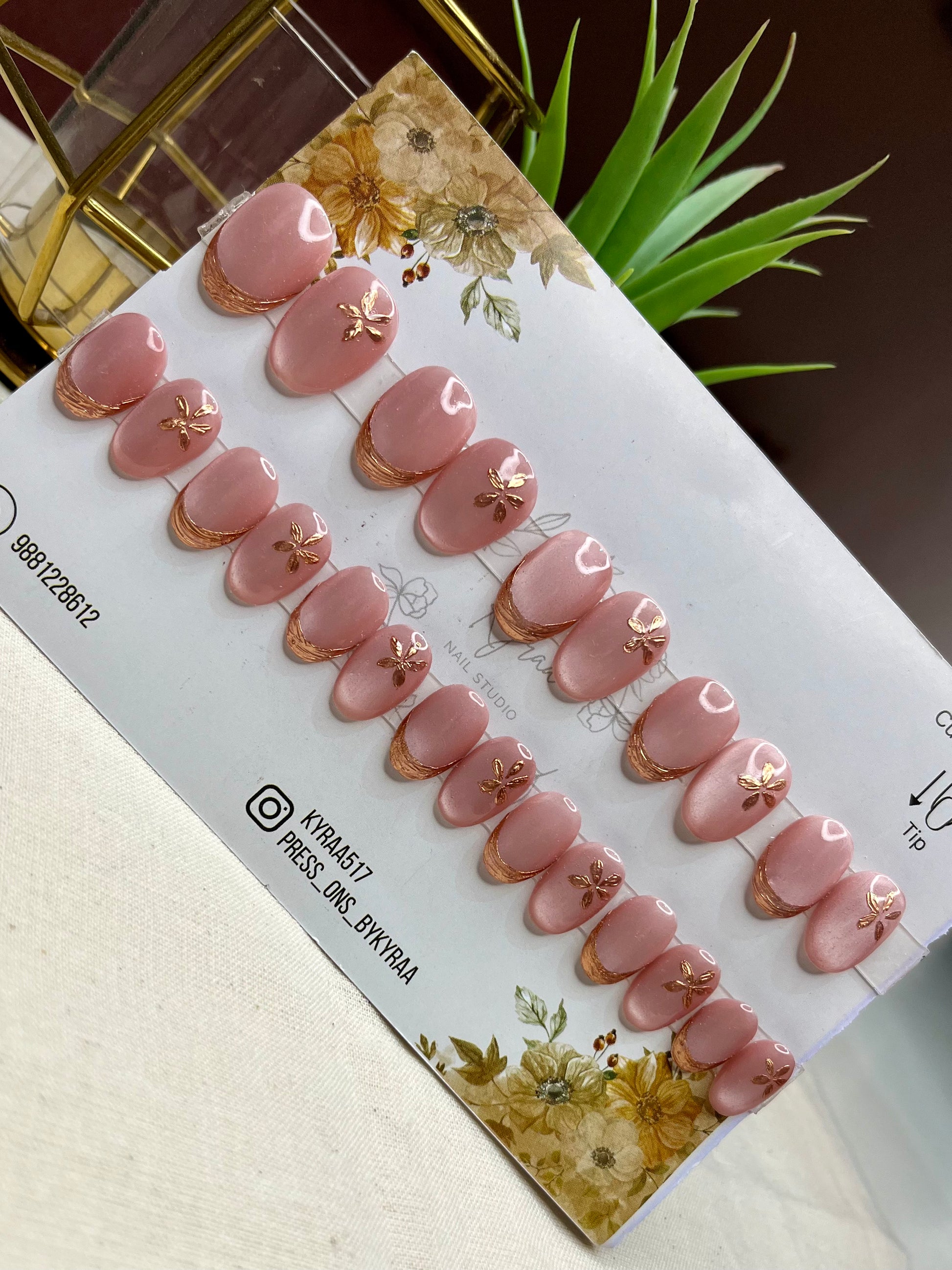 Nude Glossy Press-On Nails