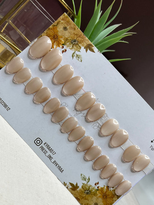 Nude Glossy Press-On Nails
