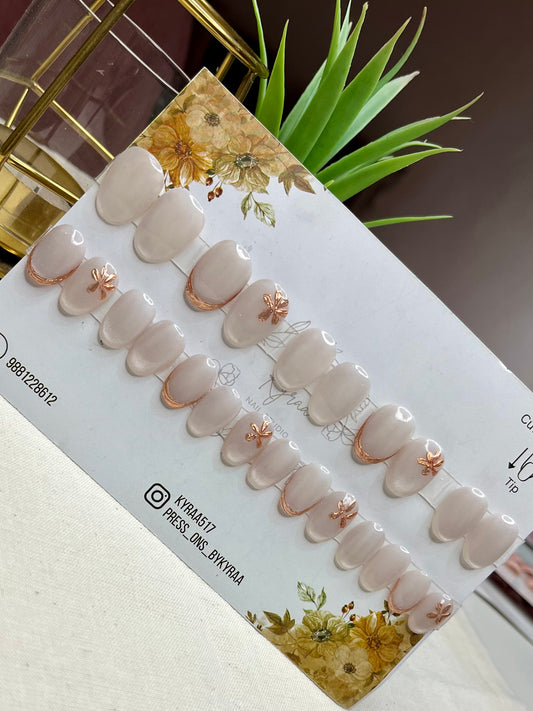 Nude Glossy Press-On Nails