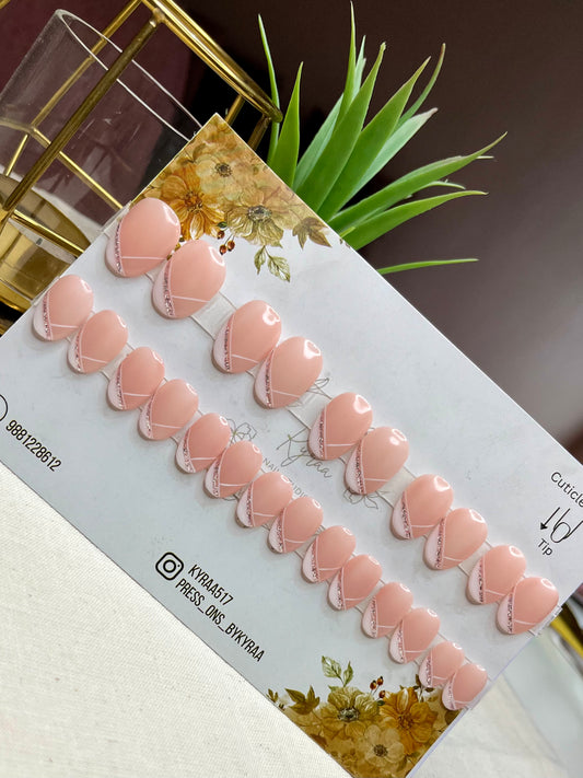 Nude Glossy Press-On Nails