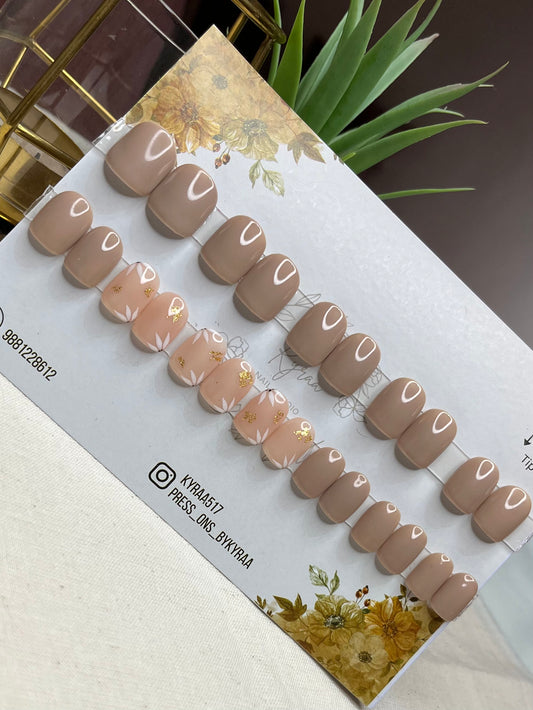 Nude Glossy Press-On Nails