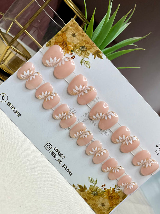 Nude Glossy Press-On Nails