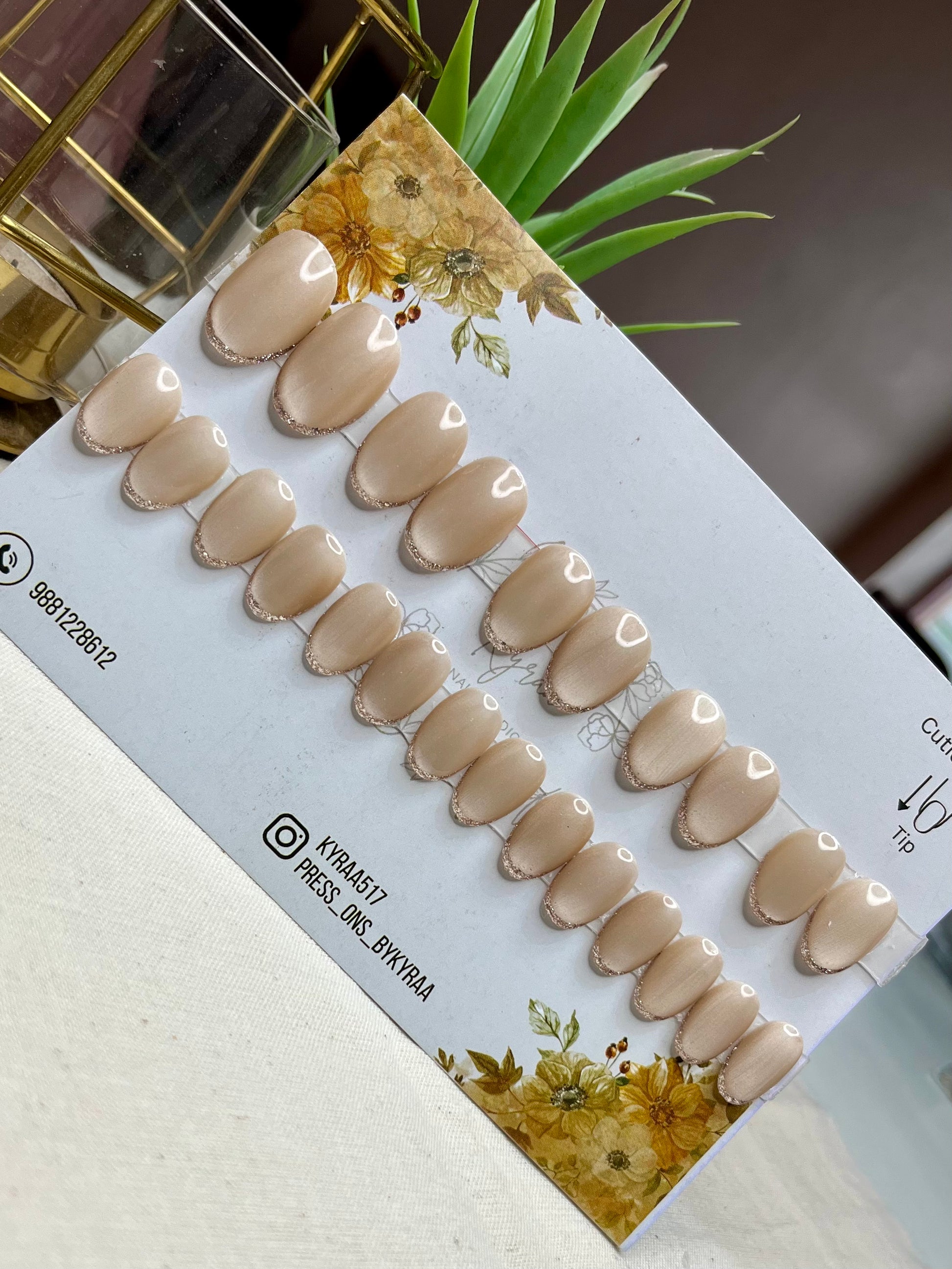 Nude Glossy Press-On Nails