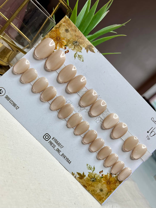 Nude Glossy Press-On Nails