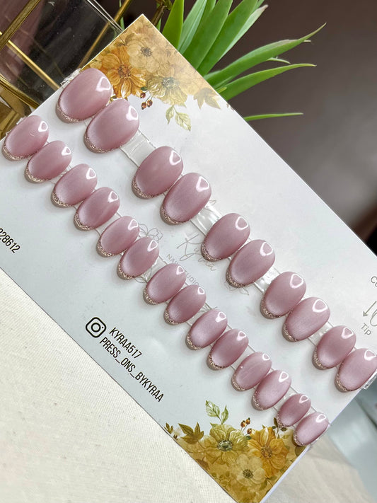 Nude Glossy Press-On Nails